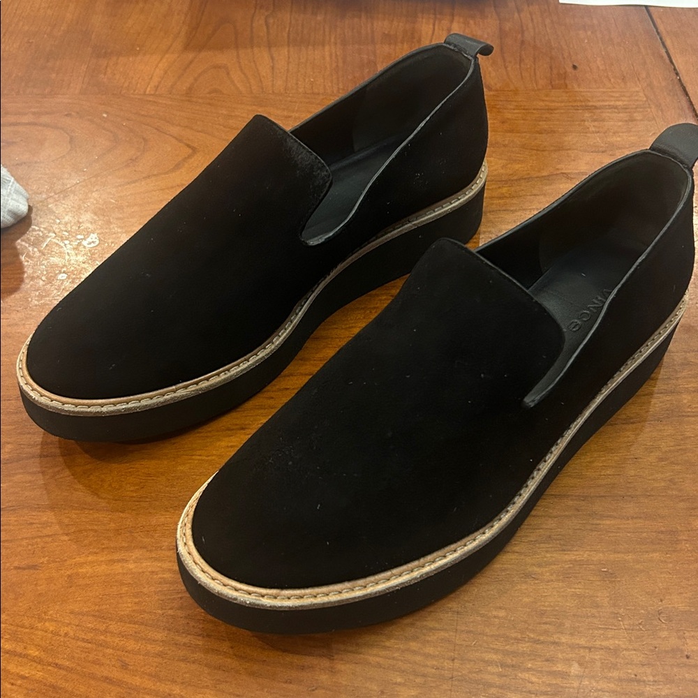 Vince Suede "Sanders" black y2k loafers 8 EU 38